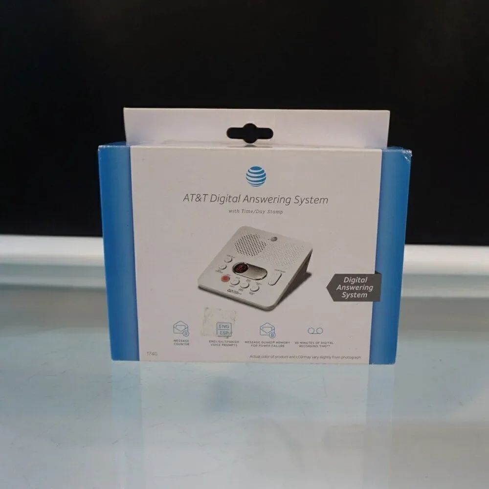 AT&T 1740 Digital Answering Machine System with Time/Day Stamp